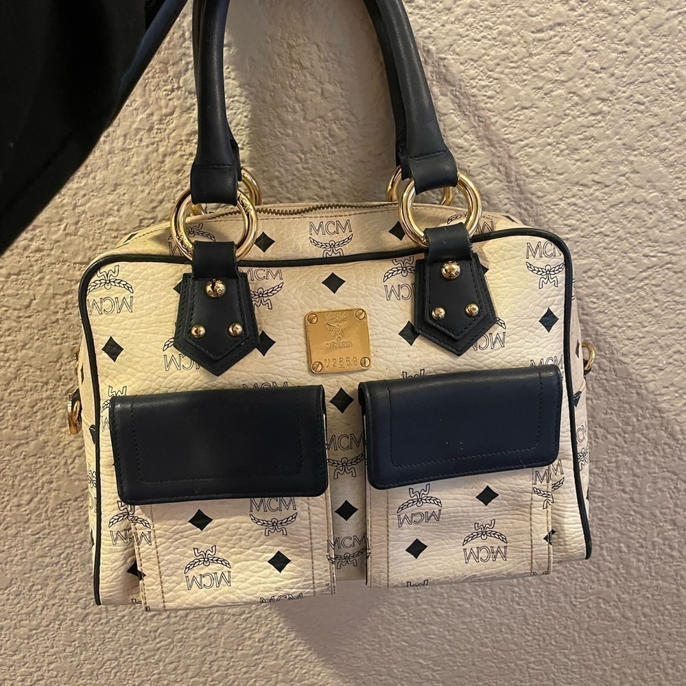 Authentic MCM Satchel Bag in monogram
